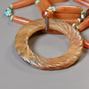 战国五色沁绞丝环+春秋绿松石+西亚高古红玛瑙项链 商品缩略图3