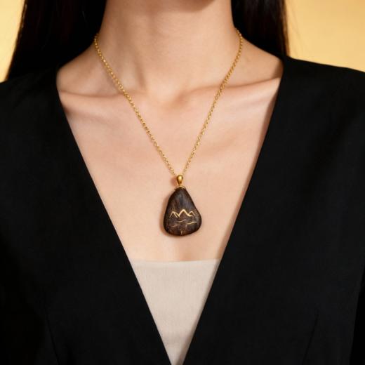 香随·东方韵味丨天然沉香包金吊坠 沉水级丨合集 商品图1