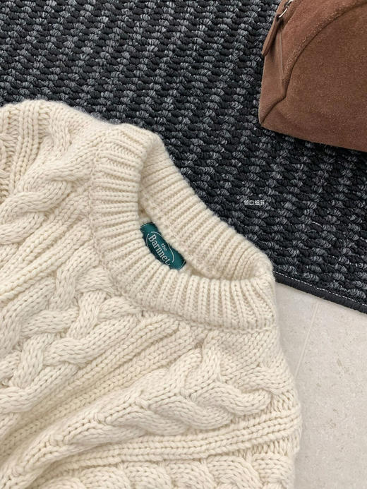 【YW】无忧购韩系复古浮雕麻花毛衣女秋冬慵懒纯色针织上衣2246#（截单后3-5天发货） 商品图7