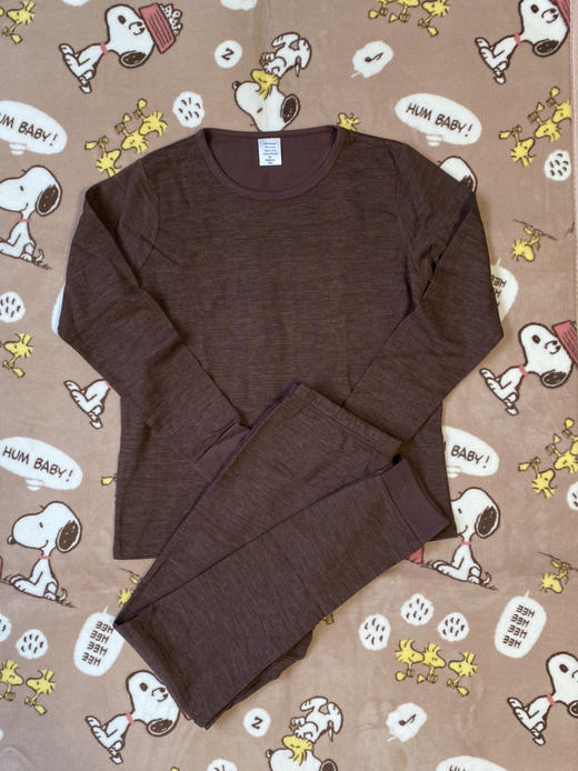 53%美丽诺羊毛40%棉敏肌不扎 女士内衣打底套装 商品图4