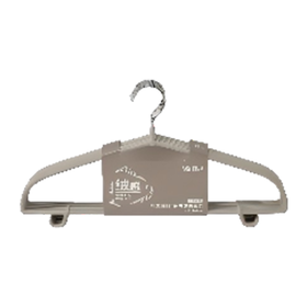 顺艺8只麂芙绒17"护肩防滑带钩衣架SY199