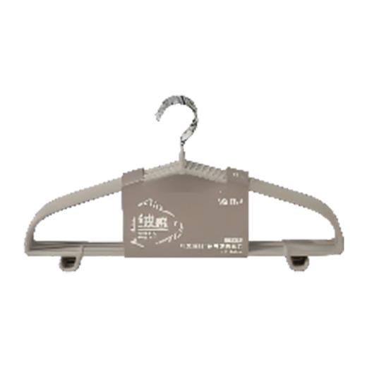 顺艺8只麂芙绒17"护肩防滑带钩衣架SY199 商品图0