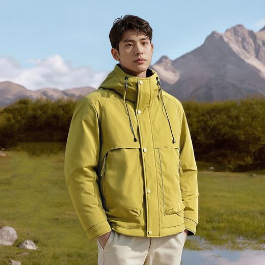 【情侣款】罗蒙冬季连帽羽绒服男女休闲百搭情侣款户外工装风羽绒外套 商品图4