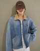 中性款灯芯绒领做旧牛仔外套la016 商品缩略图4