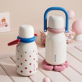 DESLON德世朗 萌趣双饮随行壶 650ml 蓝色/红色