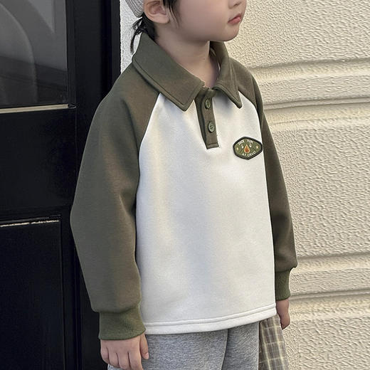 裁缝学苑TQ185卫衣纸样儿童男童秋装新款男孩插肩袖上衣polo衫样板 商品图3