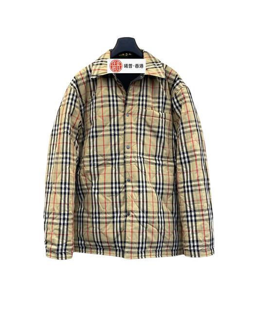 男款格纹双面穿棉服he007 商品图3