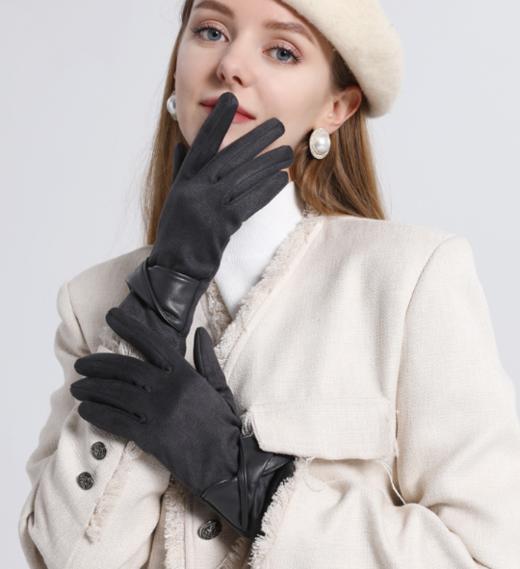 LEOS VITI小香风麂皮绒保暖手套 商品图3