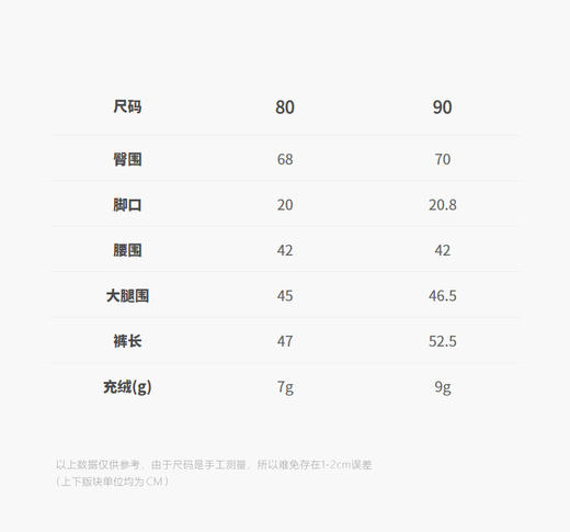 jnby  25年冬款  羽绒长裤  YPAE10180 商品图1