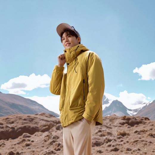 罗蒙冬季羽绒服男士时尚拼接大口袋休闲连帽防风保暖羽绒服外套 商品图5