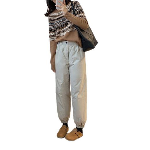 高腰纯棉工装束脚羽绒裤！2025冬新款女款加厚90鹅绒休闲裤~ 商品图4