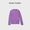 ROMI STUDIO“绝绝紫”羊毛桑蚕丝舒适圆领套头打底毛衫 RWCWST6961 商品缩略图1