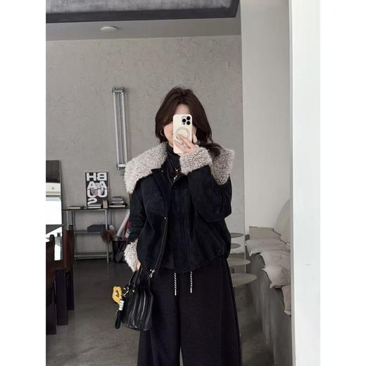 25AW上新 佳佳同款【陨石邮差】大毛毛领拼接轻羽绒外套时尚加厚翻领秋冬 商品图3