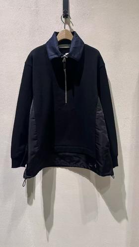 中性款联名款限量款半拉链polo领卫衣HE