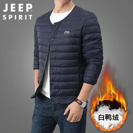 JEEP SPIRIT秋冬新款轻薄羽绒服男领马甲纽扣羽绒内胆背心坎8910 商品图1