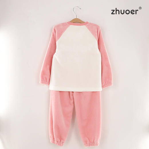 【可爱绒绒家居服套装】男女宝通用两件套保暖防风冬装百搭款内搭外穿两用柔软亲肤 商品图1