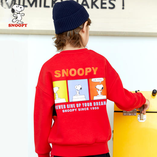 男孩卫衣加绒加厚2024年新款儿童冬季加厚冬款中大童男童红色上衣 商品图2