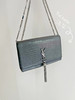 YSL 中号 灰色 鳄鱼压纹 kate 斜挎包 商品缩略图0