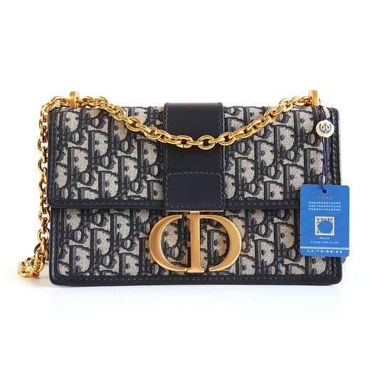 【95新】Dior迪奥30 Montaigne系列M9208UTZQ_M928中号老花蒙田30链条包单肩斜挎包女士261125NJT17 商品图0