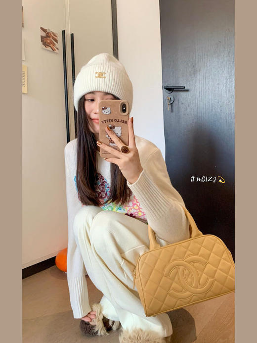 莫奈花园重工彩线花朵刺绣羊毛兔绒混纺针织毛衣 商品图7