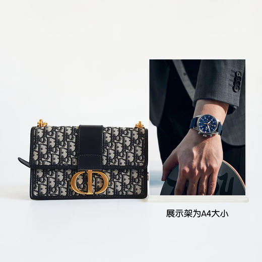 【95新】Dior迪奥30 Montaigne系列M9208UTZQ_M928中号老花蒙田30链条包单肩斜挎包女士261125NJT17 商品图9