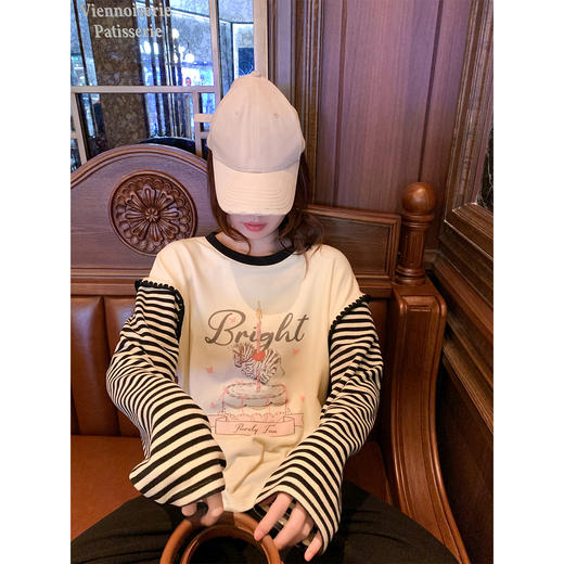 <曾小咸推荐>2.10现货秒杀 ！微信超特价！韩系印花条纹针织长袖 日常159.99 立减80 秒杀79.99！！ 休闲裤  秒杀79.99！！ 商品图4