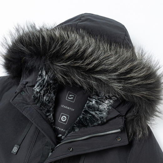 【90白鹅绒】罗蒙羽绒服男士保暖毛领帽子派克服棉服时尚休闲日常外套 商品图5