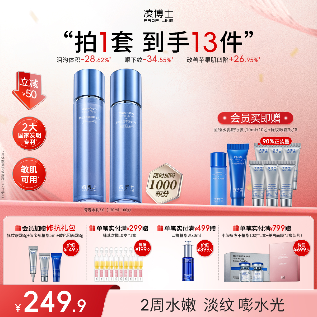 【年终回馈】凌博士全分子量玻尿酸青春水乳3.0升级款