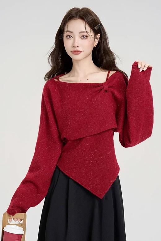 amadella 高级感不规则吊带罩衫上衣两件套 21822 商品图0