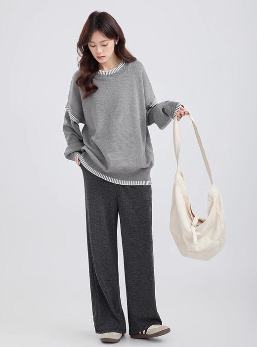 【秒杀价已调 直接拍】PM麦家 弯刀糯米裤 极简风 垂感够够的香蕉裤 商品图4