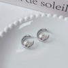 珍珠光泽温润设计小巧精致银针耳圈纪念日百货门店同款-162243259 商品缩略图0