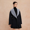 QH955斯尔丽25新款高级感撞色大翻领收腰时尚减龄显瘦双面呢大衣 商品缩略图8