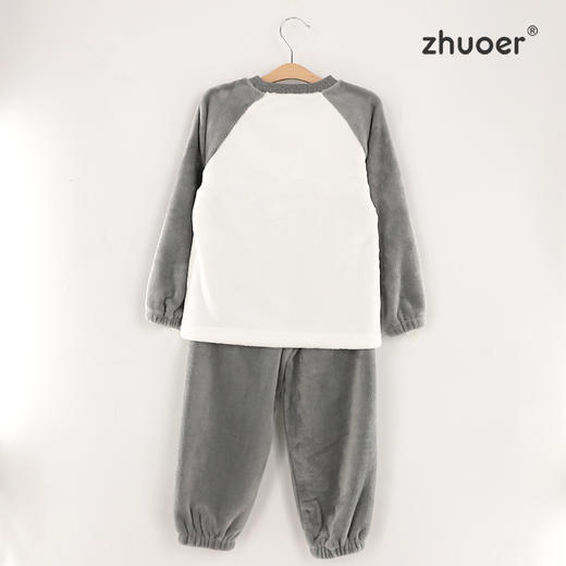 【可爱绒绒家居服套装】男女宝通用两件套保暖防风冬装百搭款内搭外穿两用柔软亲肤 商品图2