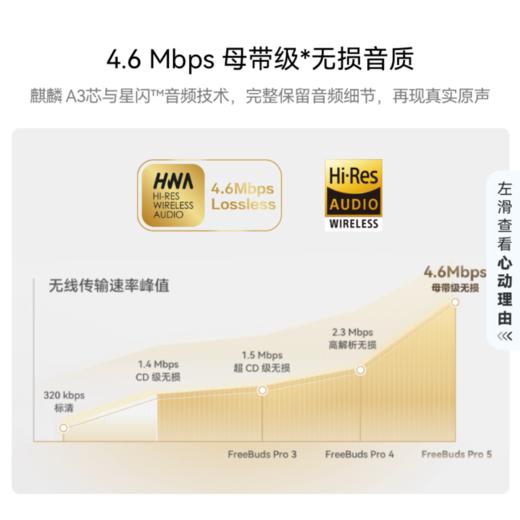 华为FreeBuds Pro 5 悦彰耳机无线蓝牙降噪耳机无损音质 商品图6