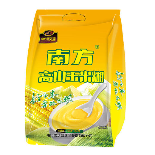 南方黑芝麻高山玉米糊原味/无添加蔗糖600g营养粗杂粮速食早餐饱腹代餐 商品图7
