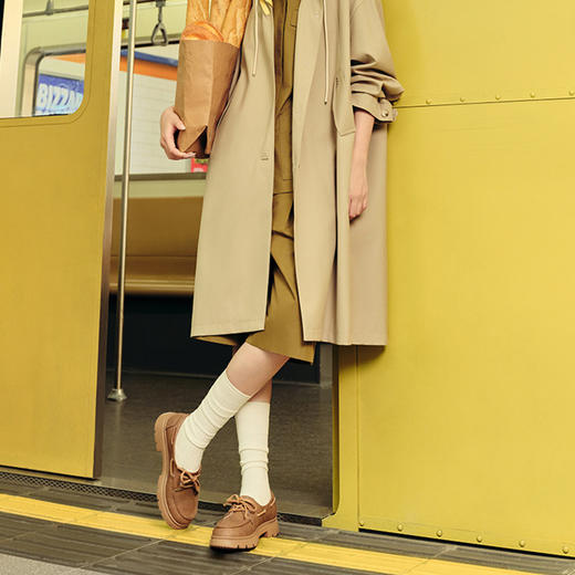 PANSY盼喜日本女鞋超轻防滑一脚蹬厚底乐福鞋2025新款--4273 商品图2