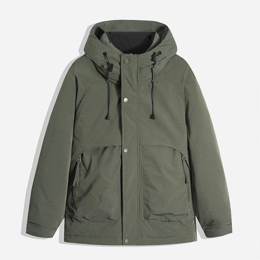 【情侣款】罗蒙冬季连帽羽绒服男女休闲百搭情侣款户外工装风羽绒外套 商品图8