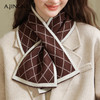 【100%羊毛】阿菁娜保暖护颈椎菱形格子羊毛穿孔小围脖F30D320009 商品缩略图3