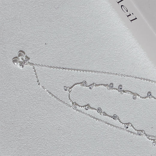 双层串珠项链温柔气质小众高级锁骨链叠戴项链-纪念日百货门店同款 163001551 商品图4