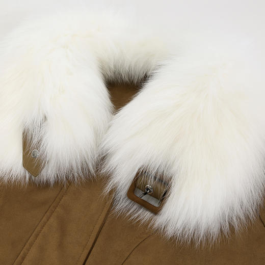 QP603斯尔丽2025冬季新款狐狸毛内胆鹅绒保暖轻薄短款廓形时尚皮草 商品图5