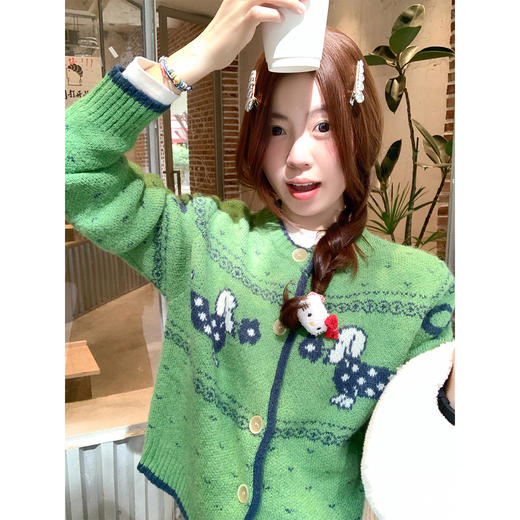 <曾小咸推荐>3.1现货秒杀！微信超特价！韩系提花百搭毛衣开衫 日常209.99 立减120 秒杀89.99！ 商品图2