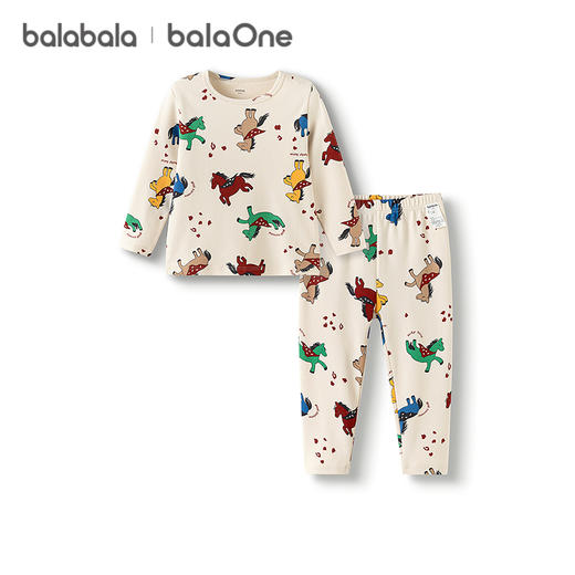 巴拉巴拉balaOne男童女童内衣套装儿童2件套新款童装2026春季舒绒 商品图4