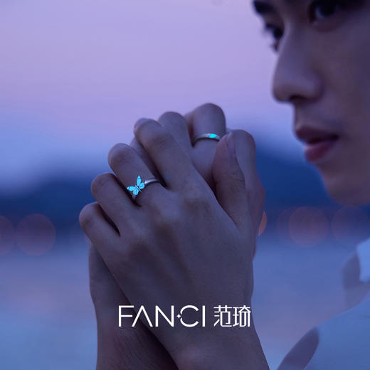 Fanci范琦蝶光情侣对戒S925银戒指ins风蝴蝶小众轻奢送女友礼物 商品图4