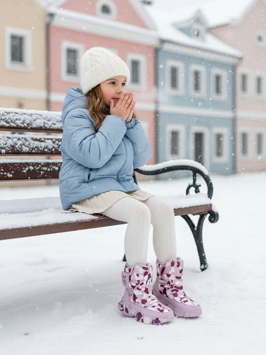 直发 正品巴布豆儿童冬季暖暖长绒雪地靴 ！畅玩冰雪的性能王 商品图8