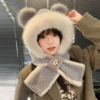 💥▫️救命！🥇终于找到本命保暖神器【觅贝思 拼色小熊帽子】🔥谁能拒绝这顶毛绒绒的三合一神帽！五色all in也不过分！ 帽子+围巾+耳罩三合一设计  商品缩略图5