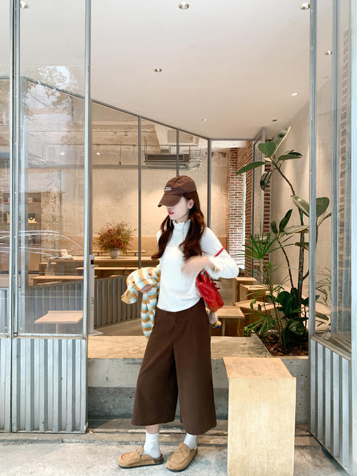 <曾小咸推荐> 现货秒杀！微信超特价！咖色条纹短款毛衣开衫 日常189.99 立减100 秒杀89.99！ 商品图12