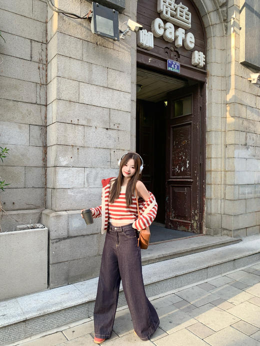 <曾小咸推荐>现货秒杀！微信超特价！红色条纹针织开衫 日常189.99 立减100 秒杀89.99！红条纹背心秒杀59.99！ 商品图11