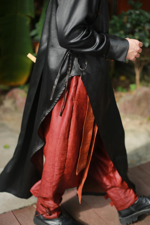 漫物记弹力缎重磅立领盘扣长衫xys-m341 商品图4