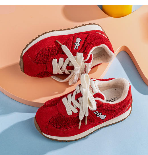 【英氏YeeHo0童鞋冬季加绒保暖舒适运动鞋YHXL2541603】🌵每款颜色搭配活泼亮眼，🌼流畅又动感，还有撞色拼接等设计 💥能轻松打造出潮娃造型，让孩子穿上后充满时尚感  商品图2