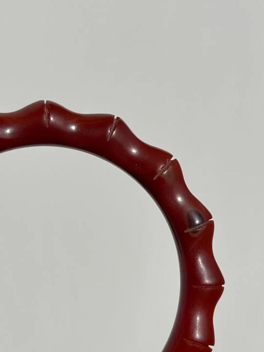 艳红瑪瑙竹节纹手镯，顺丰包邮 商品图7